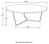 Yaritza Round Mango Wood Coffee Table Natural and Gunmetal - 935995
