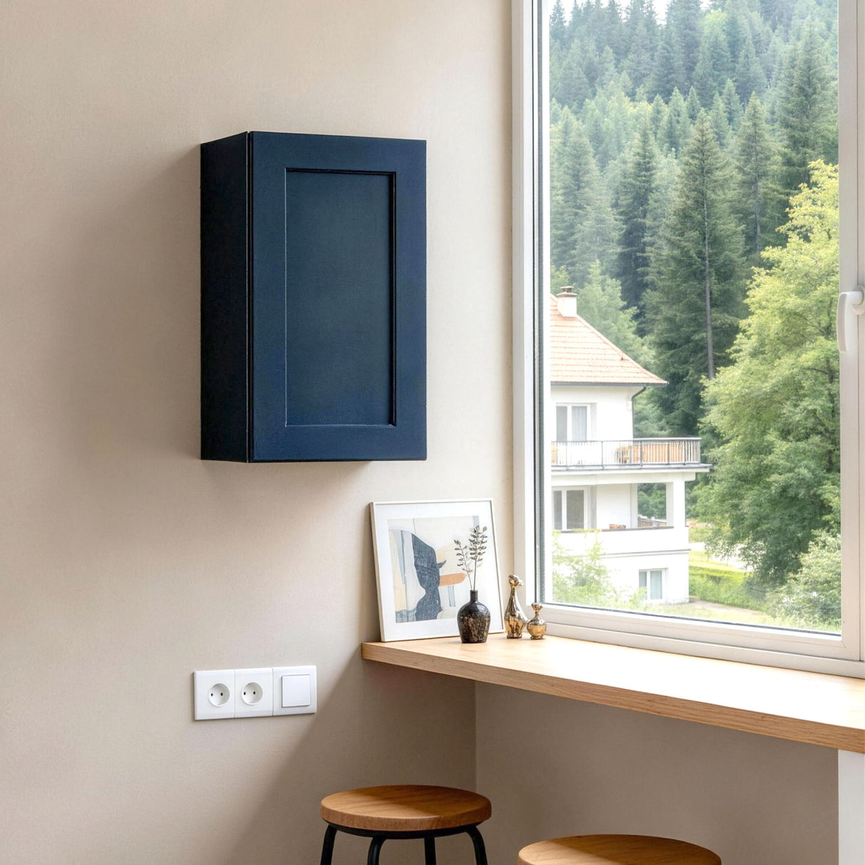 Shaker Wall Cabinet With 2 Adjustable Shelves