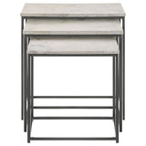 Medora 3-piece Marble Top Nesting Table Set White - 936016