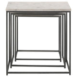 Medora 3-piece Marble Top Nesting Table Set White - 936016