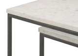 Medora 3-piece Marble Top Nesting Table Set White - 936016