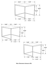 Medora 3-piece Marble Top Nesting Table Set White - 936016