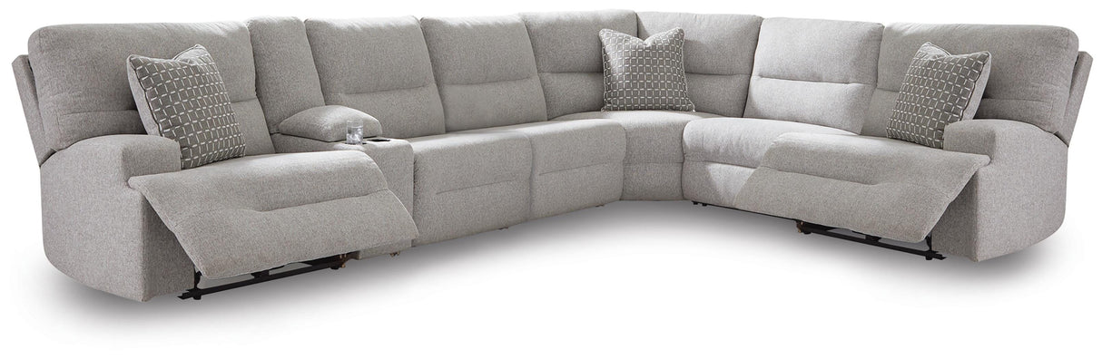 Acklen Place 7-Piece Power Sectional Reclining Sofa with Storage Console - 93605S20
