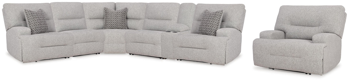 Acklen Place 6-Piece Power Reclining Sectional and Power Recliner - 93605S8
