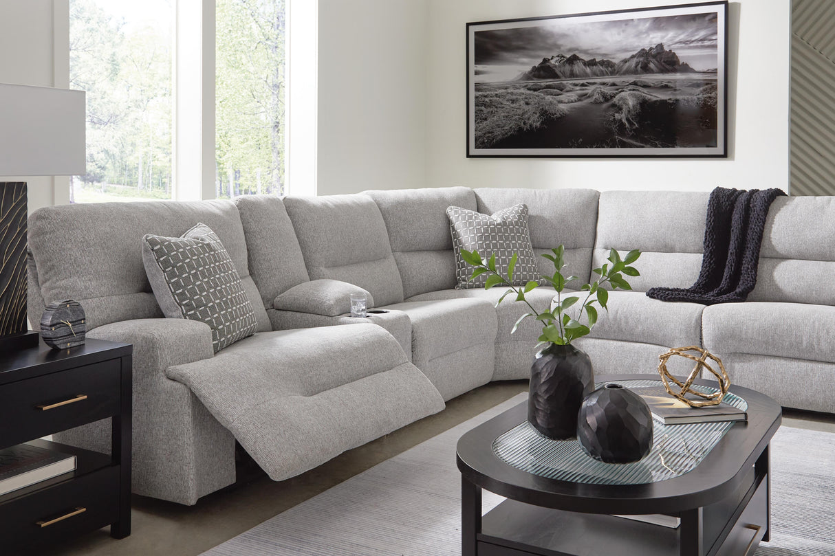 Acklen Place 7-Piece Power Sectional Reclining Sofa with Storage Console - 93605S20