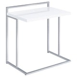 Dani Rectangular C-Shaped Sofa Side Table White High Gloss - 936118