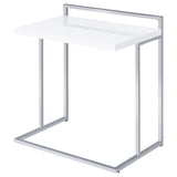 Dani Rectangular C-Shaped Sofa Side Table White High Gloss - 936118