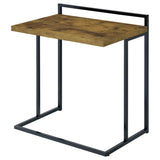 Dani Rectangular C-Shaped Sofa Side Table Rustic Nutmeg - 936122
