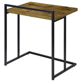 Dani Rectangular C-Shaped Sofa Side Table Rustic Nutmeg - 936122
