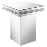 Elora Square Mirrored Accent Side Table Silver - 936137