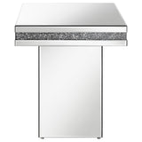 Elora Square Mirrored Accent Side Table Silver - 936137