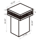 Elora Square Mirrored Accent Side Table Silver - 936137