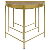 Tristen 3-Piece Demilune Nesting Table Brown and Gold - 936156