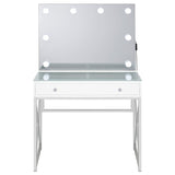 Eliza Vanity Set with Lighting & Stool White and Chrome - 936164