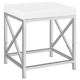 Eliza Vanity Set with Lighting & Stool White and Chrome - 936164