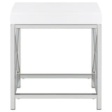 Eliza Vanity Set with Lighting & Stool White and Chrome - 936164