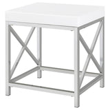 Eliza Vanity Set with Lighting & Stool White and Chrome - 936164