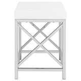 Eliza Vanity Set with Lighting & Stool White and Chrome - 936164