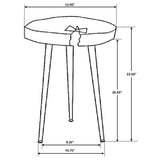 Keith Round Solid Tree Trunk Side Table Natural and Black - 936181