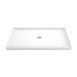 Shower Base, Center Drain With Durable Construction - Gloss White