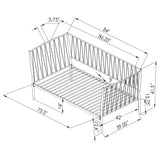 Vertigo - Twin Daybed With Slatted Support - Matte Black