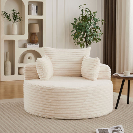 Modern Single Sofa With Backrest Pillow For Living Room