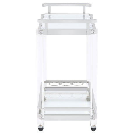 Kempton - 2 Tier Bar Cart - Chrome