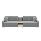 Modular Sofa Couch With Storage Armrest And Center Console