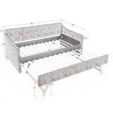 Daybed With Pop Up Trundle And USB Charging Armrest