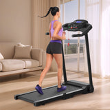 Foldable Treadmill 2.5Hp Electric Running Machine For Home - Black