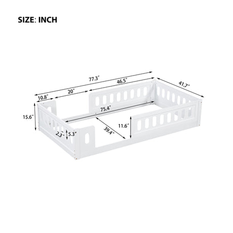 Platform Bed With Guardrail