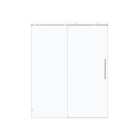 Frameless, Single Sliding Soft Close Shower Doors, 5/16" Sgcc Tempered Glass