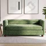 3 Seater Sofa Upholstery With Square Arms, Living Room Couch