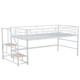 Loft Bed With Storage Stairs And Metal Frame