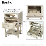 Retro Design Bathroom Vanity With Sink, 2 Drawer Storage Cabinet