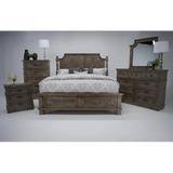 Charleston King Panel Bed Granite MIC-CHAR-PK - C136