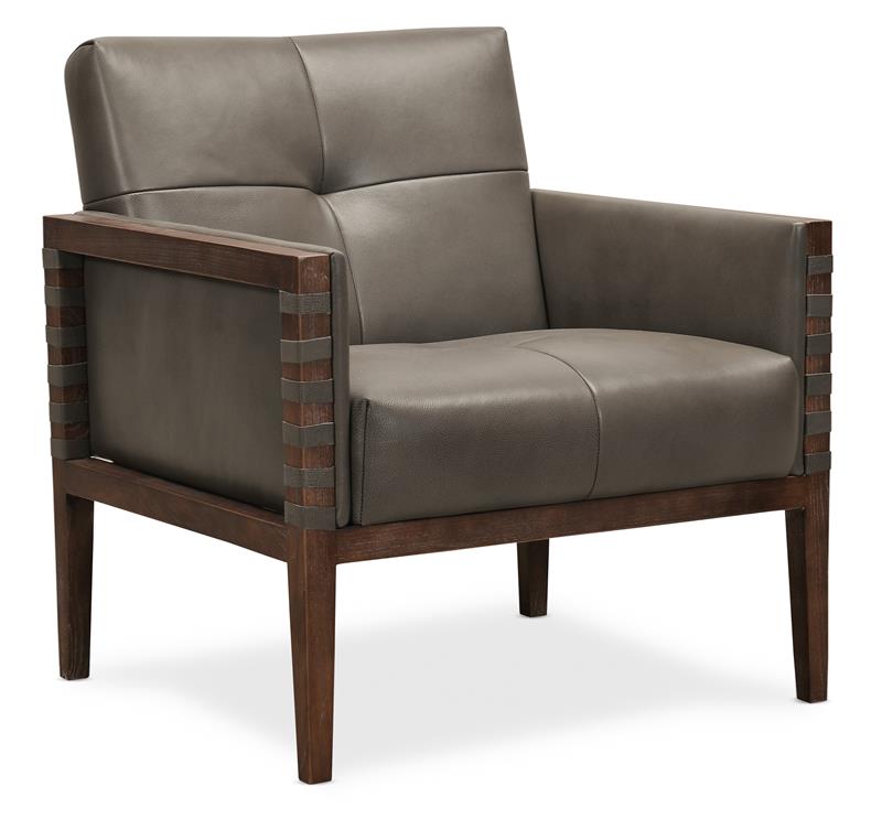 Carverdale leather Club Chair withWood Frame - CC401-095