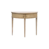 Vintage Inspired Storage Console Table With Fluted Doors