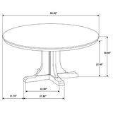 Auburn - Round Dining Table - Natural / Light Brown