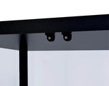 Delphinium 5-shelf Clear Glass Curio Display Cabinet Black - 950170