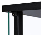 Cyclamen 4-shelf Clear Glass Curio Display Cabinet Black - 950171