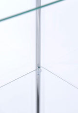 Bellatrix 4-shelf Clear Glass Curio Cabinet Cappuccino - 950172