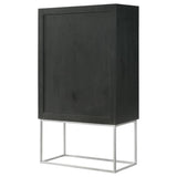 Borman 2-door Home Bar Cabinet Wine Storage Walnut and Black - 950318