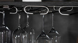 Borman 2-door Home Bar Cabinet Wine Storage Walnut and Black - 950318
