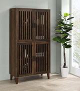 Elouise 4-door Engineered Wood Tall Accent Cabinet Dark Pine - 950335