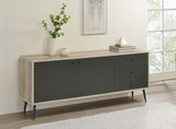 Maeve 2-door Engineered Wood Cabinet Antique Pine and Grey - 950352