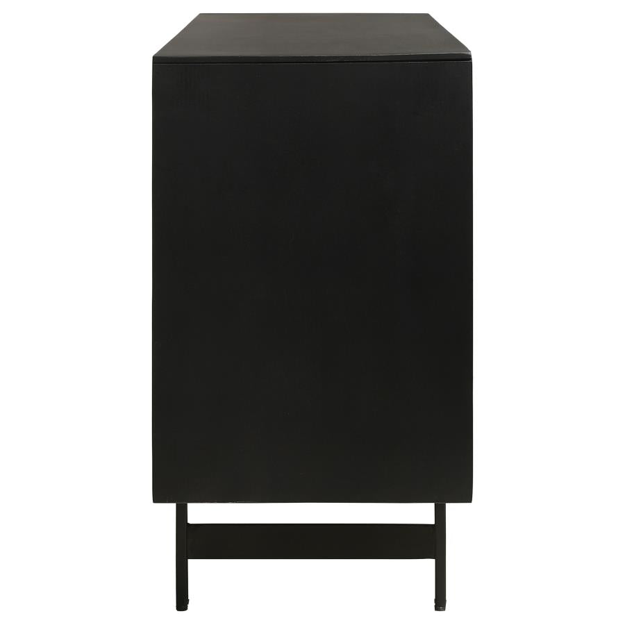 Aminah 3-door Wood Accent Cabinet Natural and Black - 950383