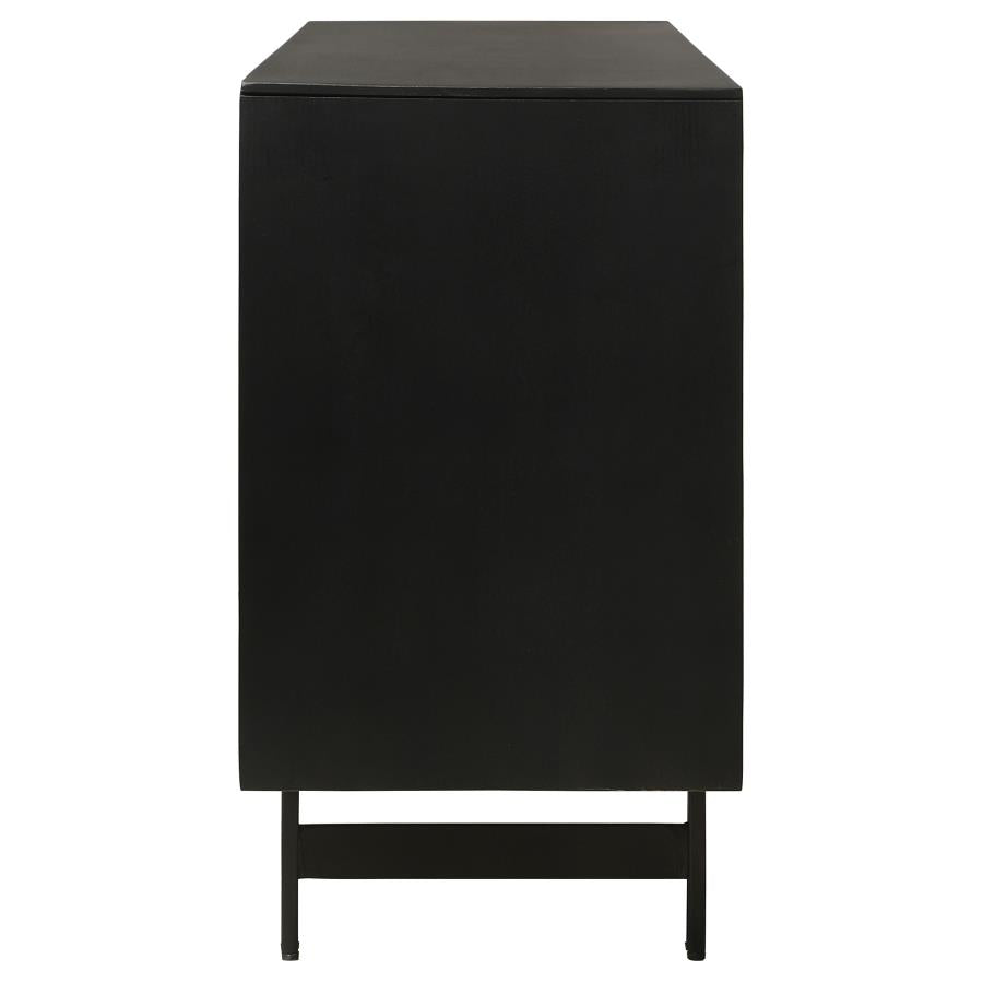 Aminah 3-door Wood Accent Cabinet Natural and Black - 950383