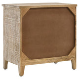 Mariska 3-drawer Wood Mandala Cabinet Distressed White - 950390