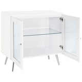 Nieta 2-door Engineered Wood Accent Cabinet White High Gloss - 950396